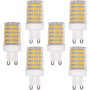 Yemaesre-G9 10w Ampoule Led À Base En Céramique(Remplacement De La Lampe Halogène G9 100w) Ampoule Non Dimmable 3000k Blanc Chaud 1000lm Éclairage 6 Paquets - Neuf