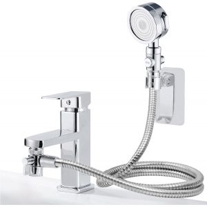 KAL-Douchette Pour Lavabo Ensemble Pommeau Douche Pour Lavabo Douchette De Salle De Bain Avec Tuyau De Douche Pour Pet Douche Se Laver Les Cheveux Ou Nettoyer L'Évier(Manuel D'Instructions Inclus) - Neuf