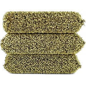 Éponges En Acier Pour Téflon-Ensemble De 3 Pièces-Idéales Pour Nettoyer Les Poêles Et Casseroles Revêtues-Couleur Or - Neuf