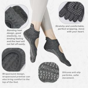 Femmes Yoga Chaussettes &Agrave; Doigts S&eacute;par&eacute;s, Antid&eacute;rapant Chaussettes Pour Femme, Chaussettes De Yoga Pilates, Chaussettes De Yoga, Pilates, Ballet, Danse, Bal Pieds Nus, Fitness, 3 Paires - Neuf