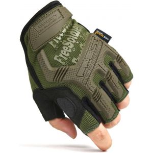 Gants De Moto, Gants De Sports De Plein Air Demi-Doigts Protection Des Articulations Dures Pour Scooter De Motocross Escalade Chasse Paintball Gants Tactiques - Neuf