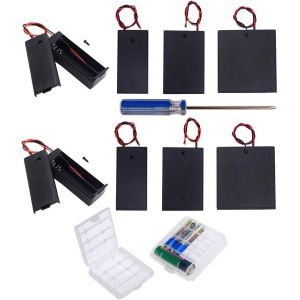 8Pcs AA 1.5V/3V/4.5V/6V Support de Batterie Coque Plastique Batterie Boîte de Rangement avec Interrupteur on/Off, 2Pcs Boîte à Piles en Plastique, Boîte à Piles pour AA et AAA - Neuf