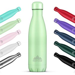 L'o Gourde Isotherme - Bouteille Isotherme Sans Bpa - Gourde Inox 500ml, 24h Froid & 12h Chaud - Bouteille D'eau En Acier - 500ml, Noir - Neuf