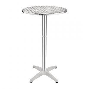 Ulteronixshop-Mange-Debout, Table Haute De Bar Ronde Bolero 60 Cm En Acier Inoxydable Bonne R&eacute;sistance Aux Intemp&eacute;ries, Table De Bistrot, Terrasse, Mobilier De Jardin Pour Int&eacute;rieur Et Ext&eacute;rieur U502 - Neuf