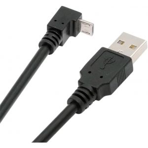 Câble de Charge de données coudé à 90 degrés Micro USB 5 Broches vers USB 2.0 Type-A pour téléphone, Tablette, Appareil Photo 100 cm - Neuf