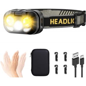 Lampe Frontale Led Usb Rechargeable, Lampe De Nuit, Lumi&egrave;re De Camping, 8 Modes De Lumi&egrave;re, Ipx5 &Eacute;tanche, Lampe De T&ecirc;te 1000 Lumens Pour Camping, Course, Jogging, Randonn&eacute;e, P&ecirc;che - Neuf