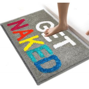 KAL-Tapis De Bain Antiderapant- Tapis De Bain Doux Absorbant L'Eau,Tapis De Bain Absorbant À Poils Pour Douche, Baignoire Et Toilettes- 40 X 60 Cm - Gris - Neuf