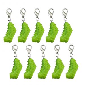 10pcs Durable De La R&eacute;sine De Concombre Set De Porte-Cl&eacute;s Pour Sac De D&eacute;coration Et De Cadeau De Collection - Neuf