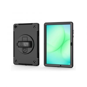 WE Etui antichocs pour Samsung Galaxy Tab A11+ 11" 2025 avec poign&eacute;e rotative, porte-stylet, protection &eacute;cran, fonction support - Noir - Neuf