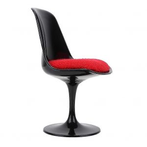 Miniature Chaise de Maison de Poupée Siège Moelleux Modèle Jouet Décoration Rouge et Noir - Neuf