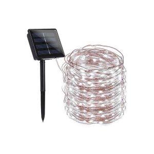 Guirlande Lumineuse Solaire F&eacute;&eacute;rique &Agrave; 300 Led Pour La D&eacute;coration De Jardin Ext&eacute;rieur - Lumi&egrave;re Blanche - Neuf