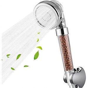 KAL-Combiné De Douche Avec Filtre À Ions Anti-Calcaire, Téléphone De Douche Standard 8 Cm, Universel 1 Jet / Pulvérisation, Haute Pression - Neuf