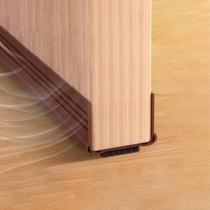 93cm Marron Calfeutrer Bas de Porte,Boudin de Porte Autocollant,Isolation Phonique Porte,Pour Portes de 3,5 à 5,5 cm d'épaisseur et Espace Inférieur de 0,3 à 2 cm,(brown) - Neuf