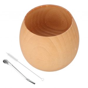 Hjlian Service A The En Bois Naturel, Tasse A The Avec Brosse De Nettoyage Et Cuillere Pour Salon De The (Brosse A Cuillere De Couleur Claire) - Neuf