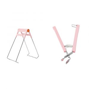 Jeu De Pinces Anti-Brûlures En Acier Inoxydable Rose, Extracteur D'assiettes En Silicone, Pince Pour Bol - Neuf