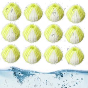 Jgd-Anti Poil Machine &Agrave; Laver, Boule Anti Poil - Boules De Peluches R&eacute;utilisables Pour Enlever Les Poils D'animaux De Chat - Pour Ramasse Poils Animaux Pour V&ecirc;tements Tapis Canap&eacute; (12pcs, Vert) - Neuf