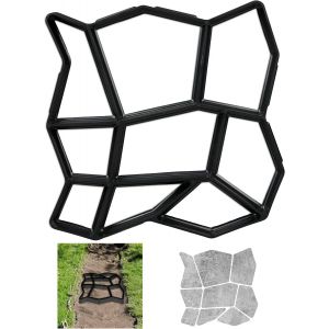 Mevronisshop-Moule En B&eacute;ton Pour La Fonte De Plaques De Marche; En Forme De Pierre Pour Am&eacute;naement Personnalis&eacute; Du Jardin. - Neuf