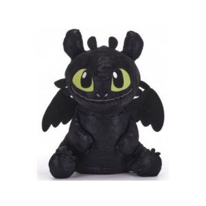 Peluche Pour Dragons : Dragon Krokmou noir 23 Cm - Doudou Enfant : Dragons et une Carte Offert - Neuf
