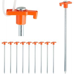 Orange Sardines, lot de 10, point d'Ancrage pour sol dur 25 cm, Pointe en acier Galvanisé, Stück - Neuf