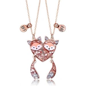 Kal-Ensemble De 2 Colliers Avec Pendentifs De Dessins Anim&eacute;s Pour Amis Proches, Cadeau Parfait Pour L'anniversaire De Votre Meilleur Ami, Pour Les Filles Et Les Gar&ccedil;ons - Neuf