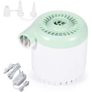 ChenQuanSarl-Mini Pompe À Air Électrique, 5000 Pa Avec 3 Buses Portable Blanche Pour Matelas Pneumatique, Gonfle Et Dégonfle Rapidement Pour Matelas Pneumatique Piscine Enfants - Neuf