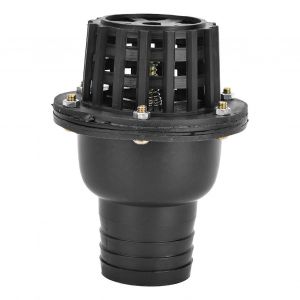 Clapet de pied de pompe à eau Clapet anti-retour plat basse pression en PVC noir pour machine à fluide (2in) - Neuf