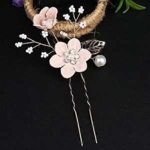 Peignes &iquest;&iquest; Cheveux De Mariage Pour Femmes, Orn&iquest;&iquest;S De Perles Et De Strass, Avec Fleur - Accessoires De Coiffure De Mari&iquest;&iquest;E, Couleur Or, Design &iquest;&iquest;L&iquest;&iquest;Gant - Neuf