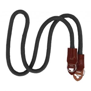 Courroie D'appareil Photo En Cuir Et Nylon Pour Appareils Photo Reflex Num&eacute;riques - Noir - Neuf