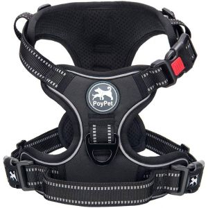 Jgd-Harnais Pour Chien - Gilet R&eacute;fl&eacute;chissant Pour Chien Avec Contr&ocirc;le Facile - Poign&eacute;e Et Dos Parfaits Pour L'entra&icirc;nement Quotidien, La Marche, La Course (Noir, S) - Neuf