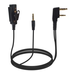 LORANKA-Universal multibroches &agrave; 3,5 mm c&acirc;ble audio avec PTT compatible Baofeng UV - 5R UV-5ra 777 888s UV-82 Kenwood th - 22at tk - 3100 et 3,5 mm audio interface casque avec microphone (3,5 &agrave; k) - Neuf
