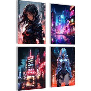 ERYI-Ensemble De Posters Cyberpunk - Ensemble D'Images De Jeu Pour Mur De Manga - Cadeaux Animés Cool - Poster Esthétique Pour Collage Mural - Poster Décoratif Anime Esthétique - Images - Neuf