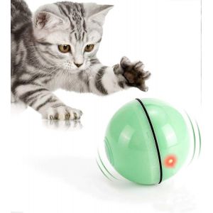 Ballon De Jouet Pour Chat Avec Lumi&egrave;re Led Rotation Automatique &Agrave; 360 Degr&eacute;s Et Chargement Usb Jouet Interactif Pour Chat Pour Pe - Neuf