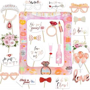 CHECARZHN--NO1-Lot De 24 Accessoires Jga Pour Femme, Boîte Photo Jga, Enterrement De Vie De Jeune Fille, Décoration Jga, Jeux Jga, Enterrement De Vie De Jeune Fille, Cadre Photo Gonflable - Neuf