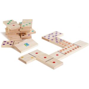 Buitenspeel- Dominos En Bois De Couleur,Ga278,Multicouleur,Taglia Unica - Neuf