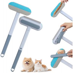 Jgd-Lot De 2 &Eacute;pilateurs Multifonctions Pour Poils D'animaux - Avec Manche Long - R&eacute;utilisable - Facile &Agrave; Utiliser - 3 En 1 - Pour Enlever Les Poils De Chien - Neuf