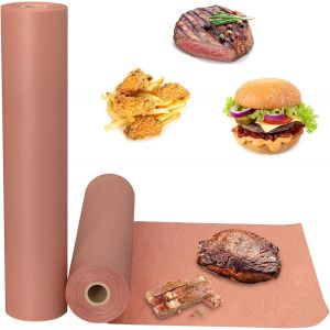 Jexnovashop-Lot De 2 Rouleaux De Papier Kraft Rose Pour Barbecue, Fumoir, Viande De Poisson, Cuisson Parfaite De Juteux (Rouleau De 30 Cm X 10 M) - Neuf
