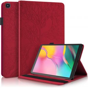Coque Galaxy Tab A 2019 10.1""Case Housse En Cuir Pu Flip Stand Portefeuille Tablet Etui Coque De Protection Avec Fente Carte Pour Samsung Galaxy Tab A 2019 10.1 Pouce Sm-T510/Sm-T515rouge - Neuf