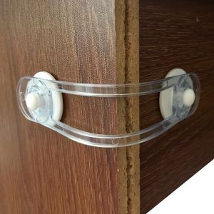 6pcs Longue Section 16.5 Cm Transparent, Anti-Ouverture Mou De Ceinture De Sécurité Verrouillage - Neuf