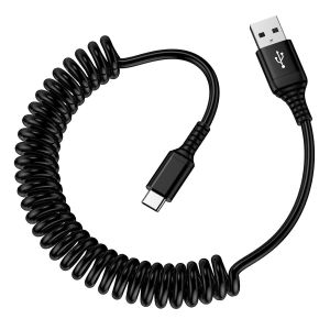 Eryi-Câble Spiralé Usb C, Usb A Vers Usb C, Câble De Charge Rapide, Android Auto Type C, Ressort Câble De Données Pour Samsung Galaxy S24 Ultra S23 Fe S22+ S21 S20 A55 A54 A35 A34 A25 A15 A14, Iphone - Neuf