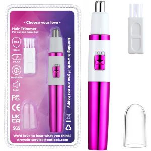 Tondeuse Pour Oreilles Et Nez Pour Femme,Rasoir Nez Femme,Epilateur Nezs Femmes,Coupe Poil Nezs Pour Le Nezes Et Les Sourcils Et Le Visage,Lames À Double Bord Étanches Pour Un Nettoyage Facile - Neuf