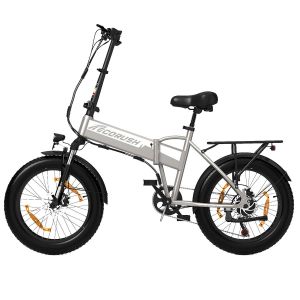 V&eacute;lo &Eacute;lectrique Pliable Ecorush Er10s, 48 V, 250 W, 12 Ah, 20 Po, Gris - Neuf