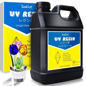 Mevronisshop-R&eacute;sine Uv 2000g R&eacute;sine Uv Transparente &Agrave; S&eacute;chage Rapide Colle Uv Pour La Fabrication De Bijoux, Moules En R&eacute;sine, Travaux Manuels, Faible Odeur, Sans Bulles, R&eacute;sine &Eacute;poxy Dure Uv Pour Br - Neuf