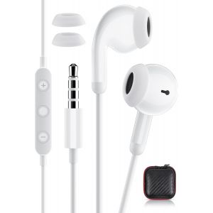KALANKA-&Eacute;couteurs Filaire pour Xiaomi Redmi Note 14 13 13 Pro 14C Redmi 12,3.5mm &Eacute;couteurs Intra Auriculaires Oreillettes Filaires avec Micro HD Anti Bruit Casque pour Samsung A05s A06 A15 A14 A25 Mo - Neuf
