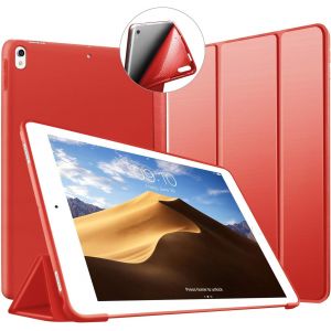 ELVORIX-Coque pour iPad Air 3 10,5 2019 / iPad Pro 10,5 Pouces 2017 Case Housse Etui de Slim L&eacute;ger Protection Fonction Veille/R&eacute;veil Automatique, Tri Pli en Caoutchouc Flexible Smart Cover, Rouge - Neuf