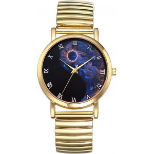 Eryi-Montres Pour Femmes Et Hommes Élastiques : Montres Analogiques À Quartz Avec Chiffres Romains Étanches Bracelet En Acier Inoxydable Montres Hommes Montres Femmes Cadeaux Pour Femmes Hommes - Neuf