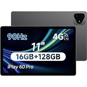 CHECARZHN--NO1-Iplay60 Pro Tablette Android 14 - Tablette 11'' Fhd 1920X1200 90Hz - Mtk G99 Octo-Core - 16Go + 128Go/1,5To, Wifi + 5G Lte Dual Sim, 4 Haut-Parleurs, 7000Mah, Widevine L1, Gps, Gris - Neuf
