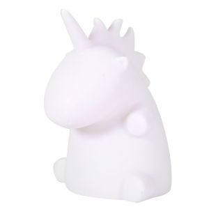 Hjlian Veilleuse Led En Plastique Blanc En Forme De Licorne Pour Chambre D'enfant, Luminaire Decoratif D'interieur, Lumiere Blanche - Neuf