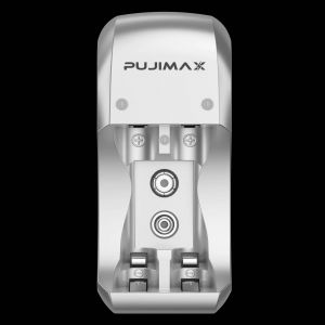 Chargeur De Batterie À 2 Emplacements Pour Piles Rechargeables Aa/Aaa 9v Ni-Mh/Ni-Cd,Prise Ue Us,Charge Portable--Sliver Grey - Neuf