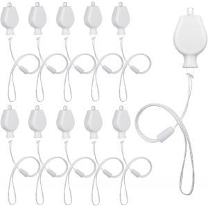 TRAHOO-Lot de 10 lampions LED blanc chaud, guirlande lumineuse en papier avec piles, pour d&eacute;coration de f&ecirc;te, d&eacute;coration de No&euml;l, mariage, Halloween - Neuf
