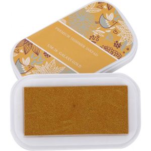 Tampons encreurs Haute Capacité Métal Couleur BRICOLAGE Estampage À La Main Encre Artisanat pour DIY Colorant Timbres Livre Papier Bois Tissu(Rocket Golden Red) - Neuf